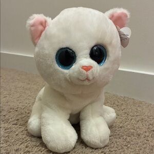 Ty Plush Beanie Baby Cat (Pearl)